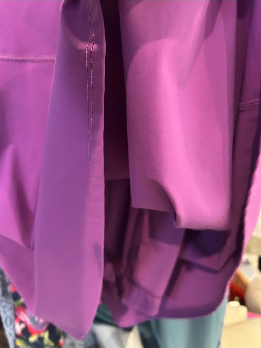 Outdoor Voices Violet V-Neck A-Line Mini Dress size small shorts attached
